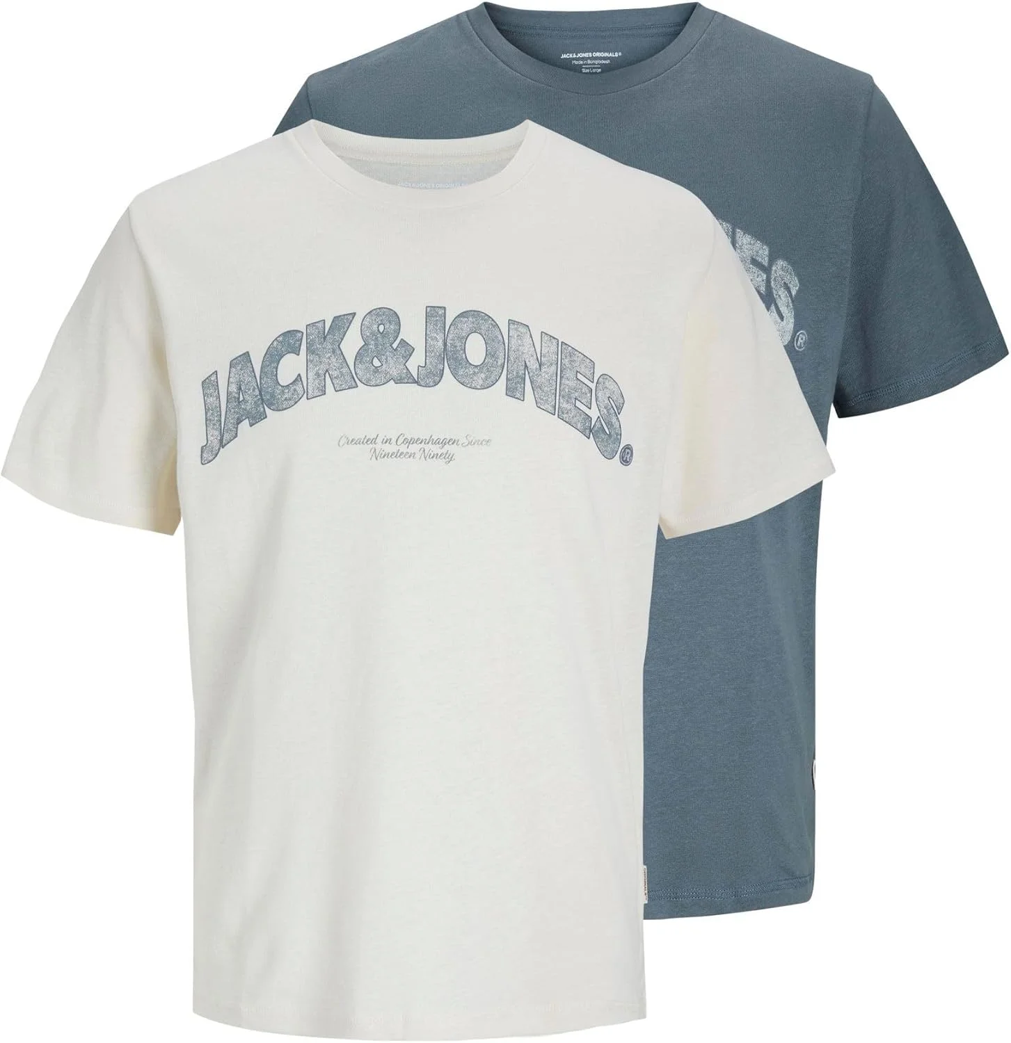 تی شرت مردانه جک اند جونز مدل JORALMERIA BOLD BRANDINGTEE SS CN 2PK MP