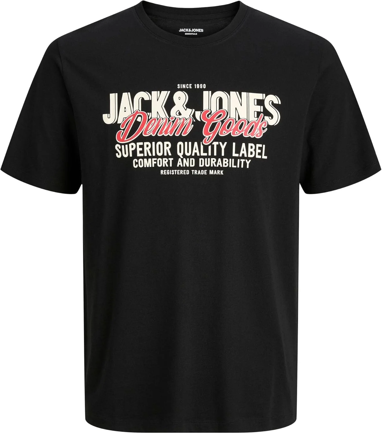 تی شرت مردانه جک اند جونز مدل JJELOGO TEE SS ONECK 2 COL AW25 NOOS PLS