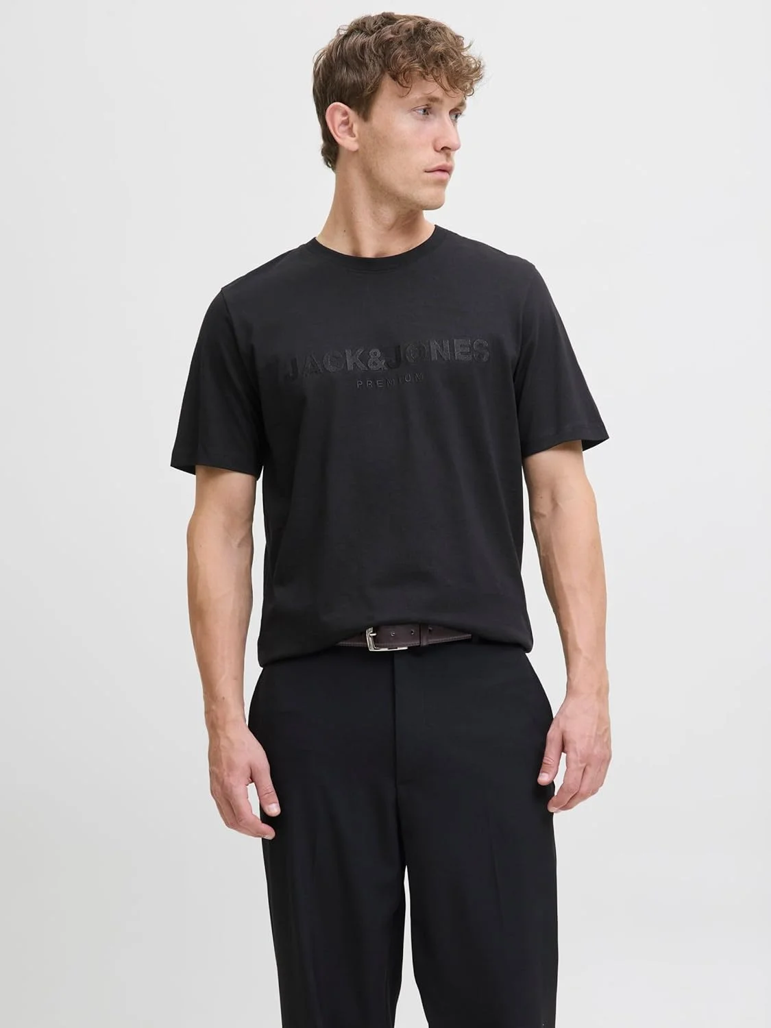 تی شرت آستین کوتاه یقه گرد مردانه جک اند جونز مدل Jprbluloyal Tee Ss Crew Neck Prau25 (تک عددی)