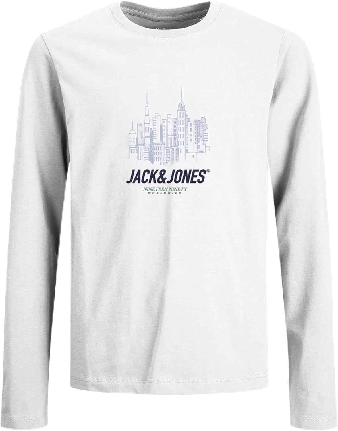 تی شرت آستین بلند یقه گرد پسرانه جک اند جونز مدل Joryork Tee Ls Crew Neck Fst Jnr (تک عددی)