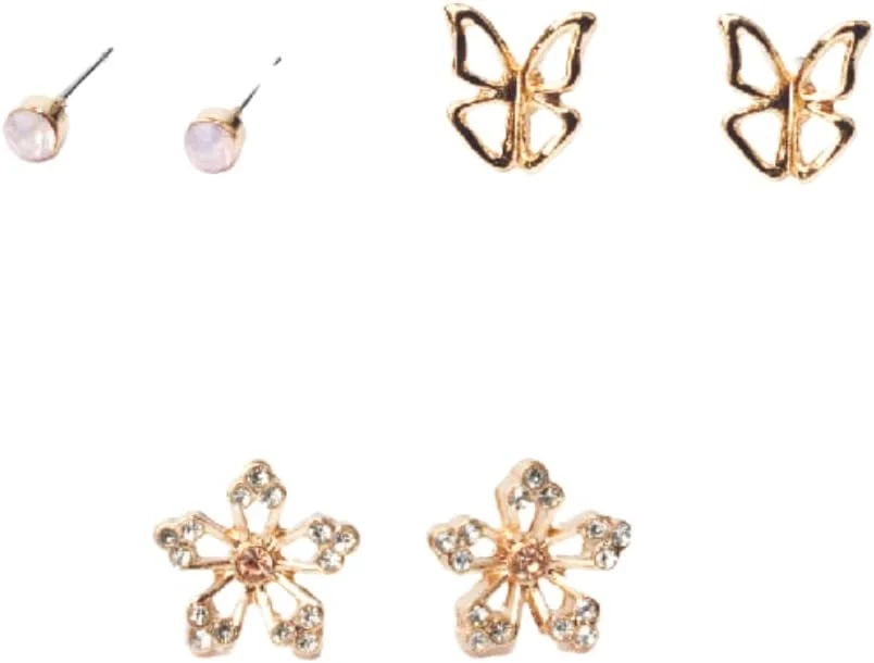 ست سه تایی گوشواره های متنوع AMICA، ضد حساسیت، سبک وزن، مناسب برای گوش های حساس ست سه تایی گوشواره های متنوع AMICA، ضد حساسیت، سبک وزن، مناسب برای گوش های حساس