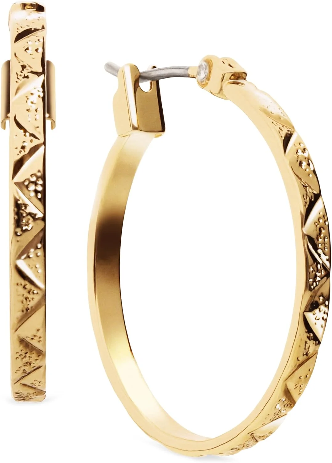 آن کلاین - گوشواره های حلقه ای برگ طلایی: رنگ طلایی بی انتها ظاهری همیشگی ارائه می دهد و با هر دو لباس های غیر رسمی و رسمی ست می شود، در حالی که طرح برگ بافت دار یک پیچش منحصر به فرد را اضافه می کند. بسته شدن آسان با کلیک آن کلاین - گوشواره های حلقه ای برگ طلایی: رنگ طلایی بی انتها ظاهری همیشگی ارائه می دهد و با هر دو لباس های غیر رسمی و رسمی ست می شود، در حالی که طرح برگ بافت دار یک پیچش منحصر به فرد را اضافه می کند. بسته شدن آسان با کلیک