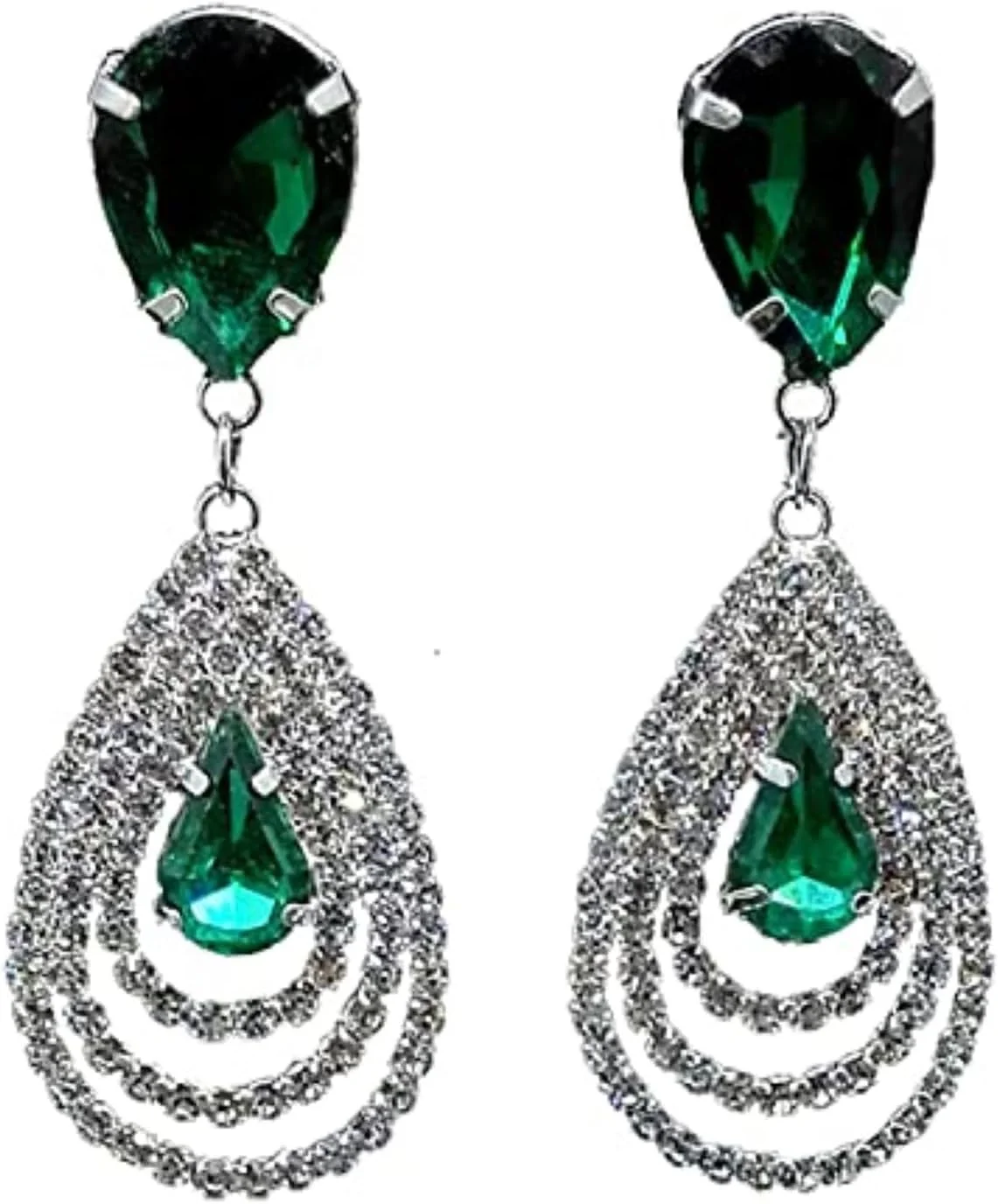 گوشواره های آویز اشکی Arabest، گوشواره های عروسی و نامزدی اشکی، گوشواره های آویز سوراخ دار چند لایه کریستالی با سنگ های بدلی گوشواره های آویز اشکی Arabest، گوشواره های عروسی و نامزدی اشکی، گوشواره های آویز سوراخ دار چند لایه کریستالی با سنگ های بدلی