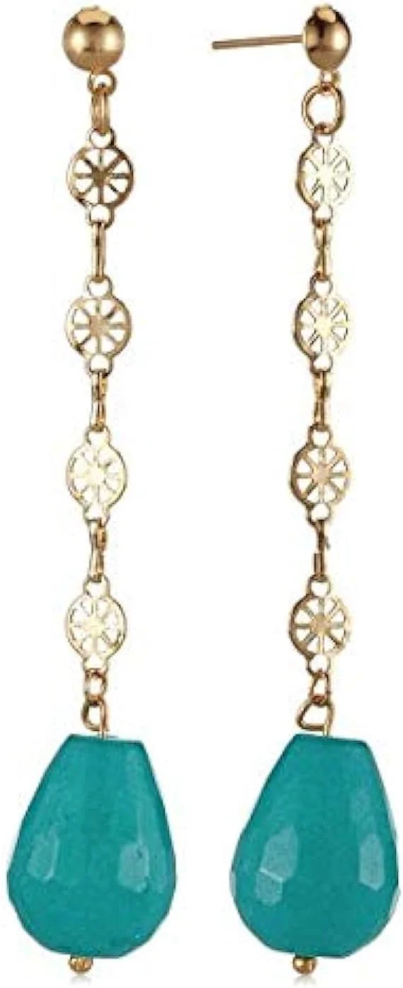 گوشواره های زنانه آبکاری طلا علوان - EE3892SBTBLU گوشواره های زنانه آبکاری طلا علوان - EE3892SBTBLU