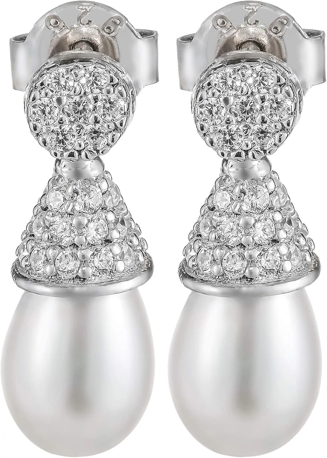 گوشواره نقره و مروارید زنانه آلوان اکسسوریز - EE5117SP گوشواره نقره و مروارید زنانه آلوان اکسسوریز - EE5117SP