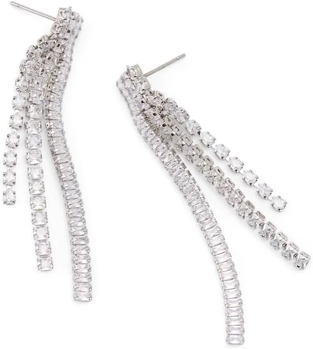 گوشواره چند سوراخه زنانه ابابرییل نقره ای/شفاف چند رنگ گوشواره چند سوراخه زنانه ابابرییل نقره ای/شفاف چند رنگ