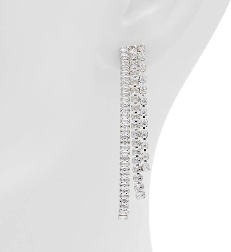 گوشواره چند سوراخه زنانه ابابرییل نقره ای/شفاف چند رنگ گوشواره چند سوراخه زنانه ابابرییل نقره ای/شفاف چند رنگ