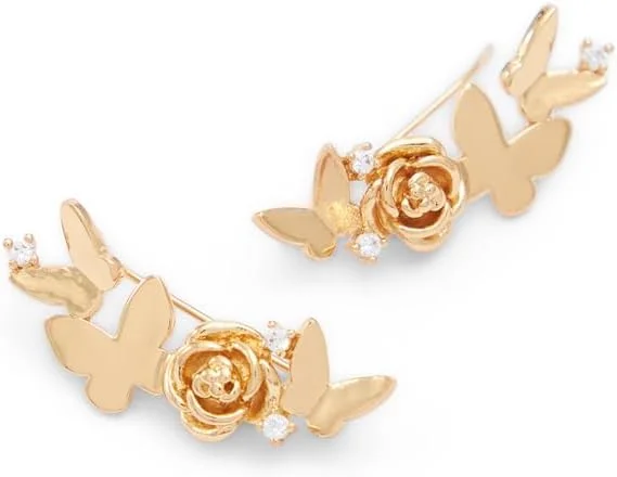 گوشواره چند سوراخه زنانه مدل DREAMSIE طلایی/شفاف چند رنگ گوشواره چند سوراخه زنانه مدل DREAMSIE طلایی/شفاف چند رنگ