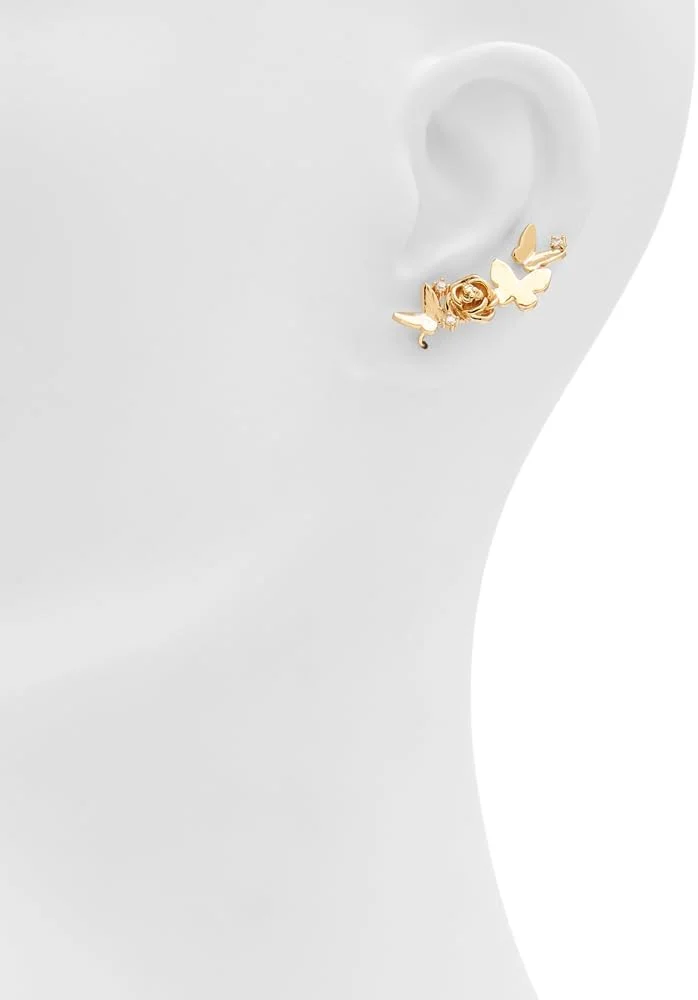 گوشواره چند سوراخه زنانه مدل DREAMSIE طلایی/شفاف چند رنگ گوشواره چند سوراخه زنانه مدل DREAMSIE طلایی/شفاف چند رنگ