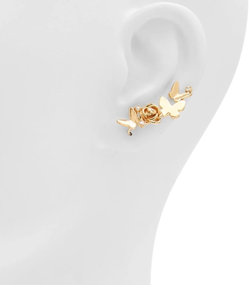 گوشواره چند سوراخه زنانه مدل DREAMSIE طلایی/شفاف چند رنگ گوشواره چند سوراخه زنانه مدل DREAMSIE طلایی/شفاف چند رنگ