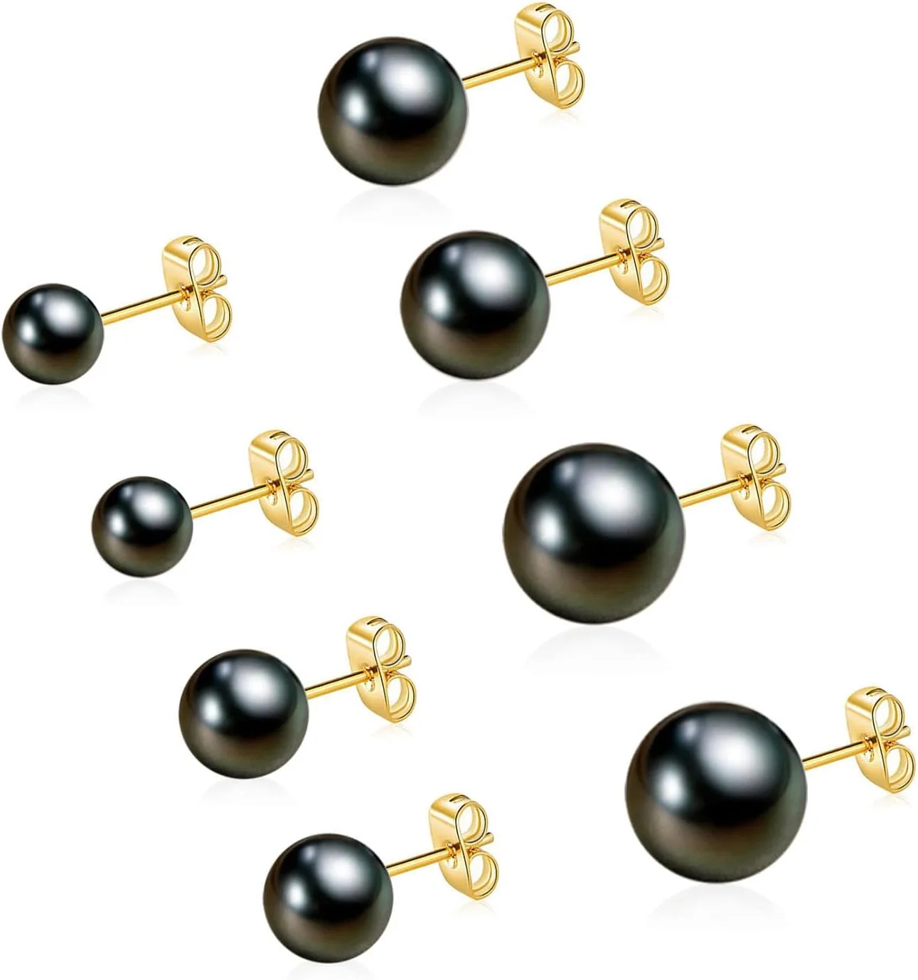 گوشواره مروارید زنانه، ست گوشواره میخی مروارید با روکش طلای 18 عیار، گوشواره های ضد حساسیت، جواهرات ظریف زنانه گوشواره مروارید زنانه، ست گوشواره میخی مروارید با روکش طلای 18 عیار، گوشواره های ضد حساسیت، جواهرات ظریف زنانه