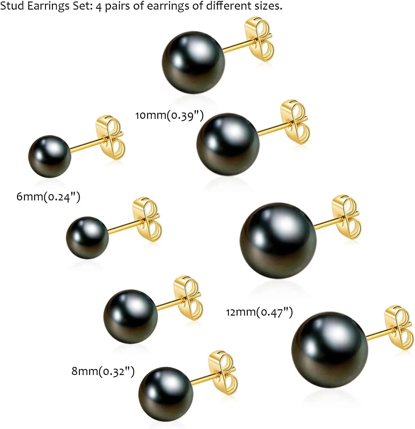 گوشواره مروارید زنانه، ست گوشواره میخی مروارید با روکش طلای 18 عیار، گوشواره های ضد حساسیت، جواهرات ظریف زنانه گوشواره مروارید زنانه، ست گوشواره میخی مروارید با روکش طلای 18 عیار، گوشواره های ضد حساسیت، جواهرات ظریف زنانه