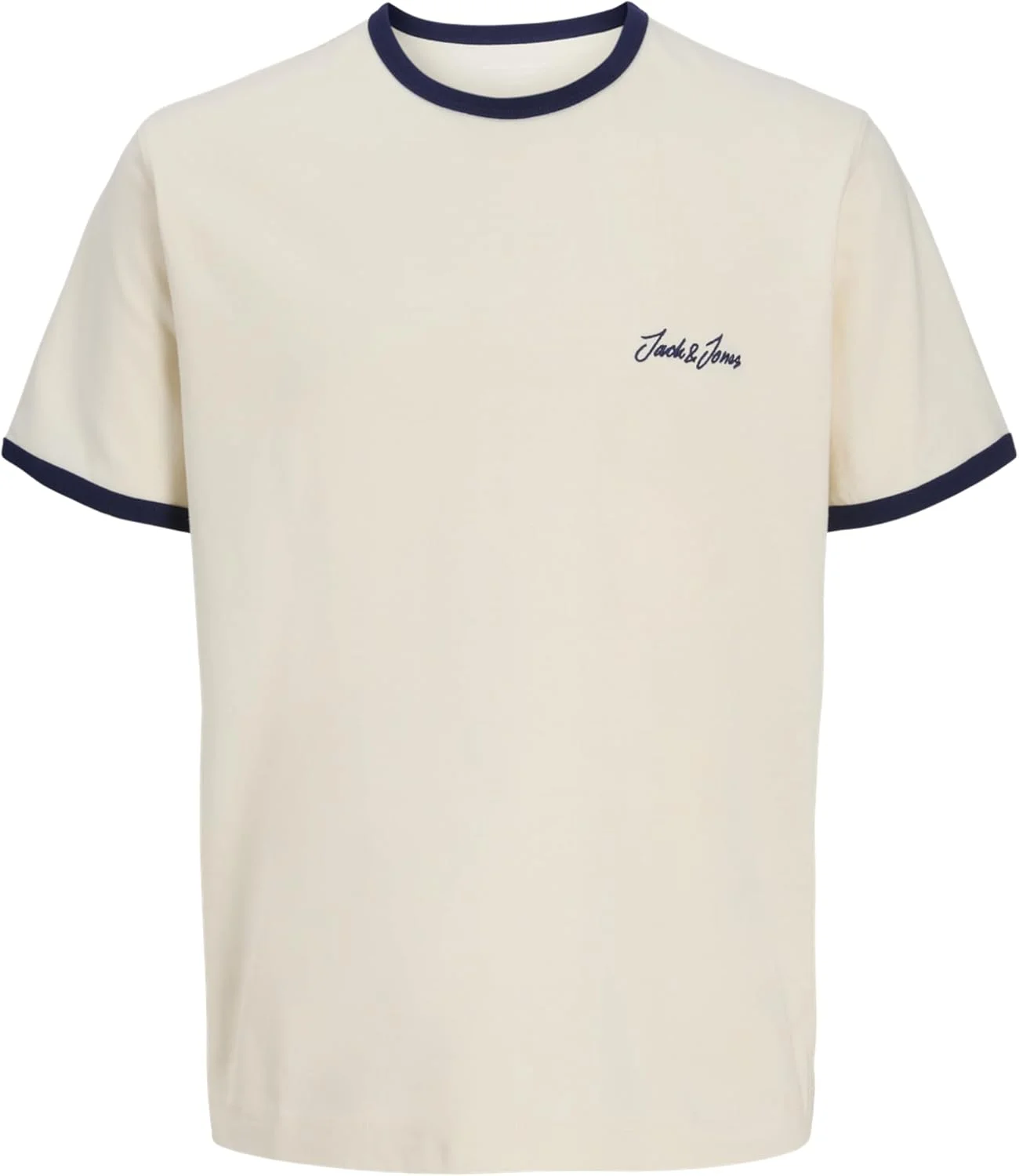 تی‌شرت یقه گرد مردانه جک اند جونز مدل Jornorrebro Ringer Tee Ss Crew Neck Smu (بسته 1 عددی)