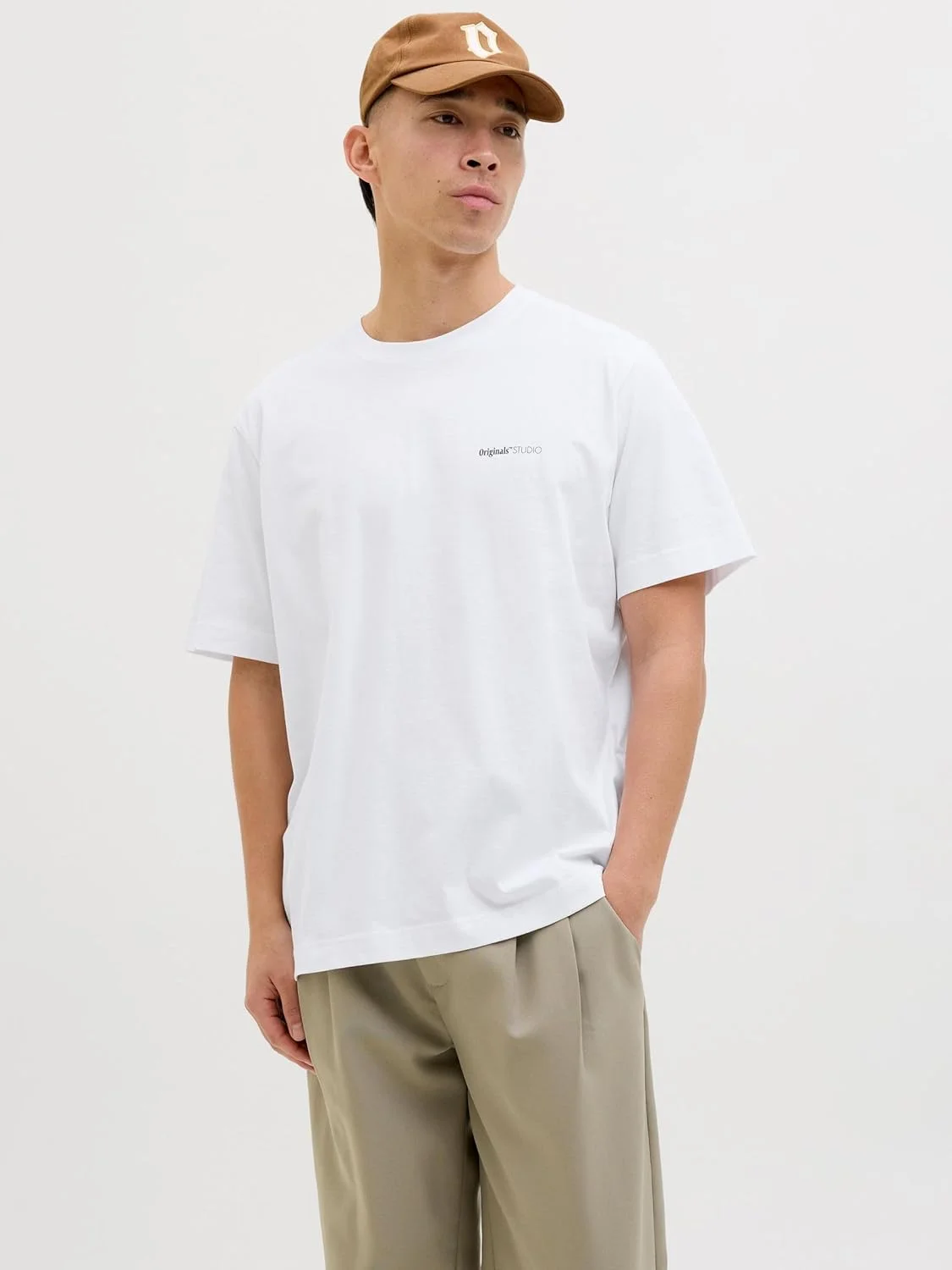 تی شرت یقه گرد مردانه جک اند جونز مدل Jorvarenna Painted Back (تک عددی)