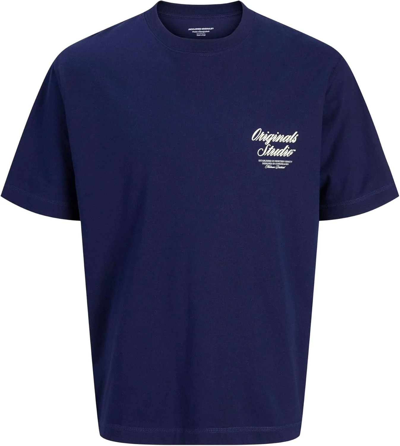 تی شرت مردانه جک اند جونز مدل Jornorrebro Typo Tee Ss Crew Neck Noos (بسته 1 عددی)