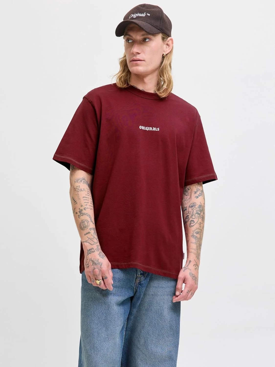 تی شرت یقه گرد مردانه جک اند جونز مدل Jormeadows Minimal (بسته 1 عددی)