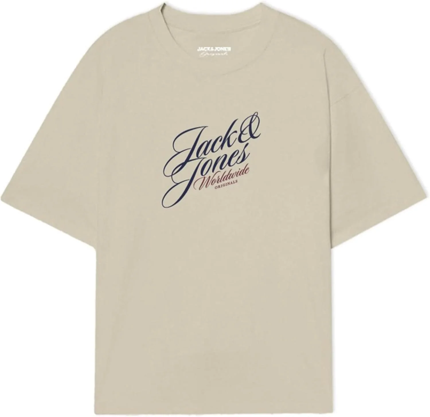 تی شرت یقه گرد آستین کوتاه مردانه جک اند جونز مدل Jorinwood Fst (بسته 1 عددی)