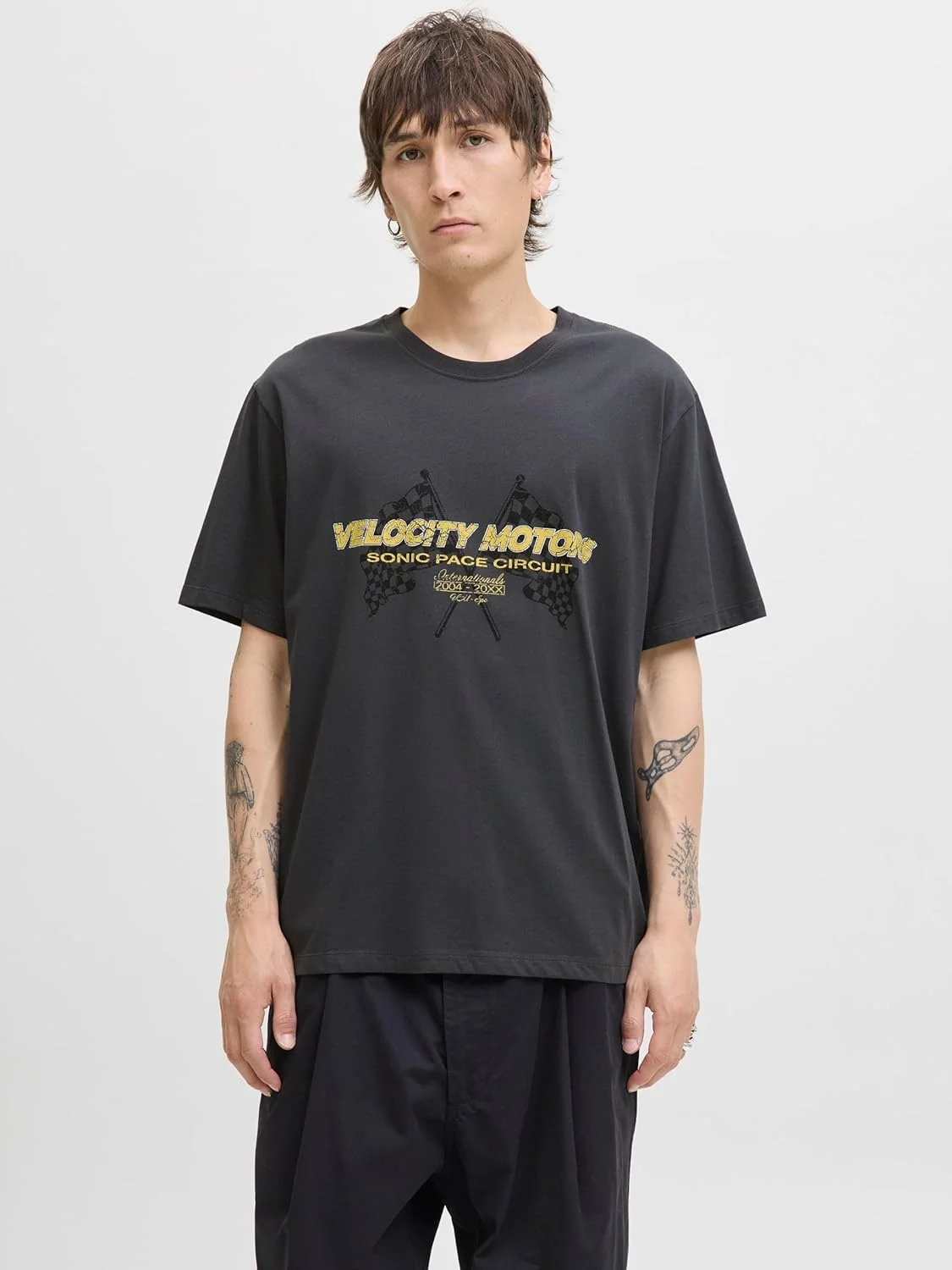 تی شرت یقه گرد مردانه جک اند جونز مدل Jorformula Gallery Tee Ss Crew Neck Tg (تک عددی)