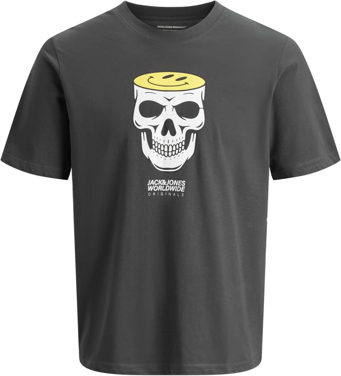 تی شرت آستین کوتاه مردانه جک اند جونز مدل Jorholiday Skull Tee Ss Cn (بسته 1 عددی)