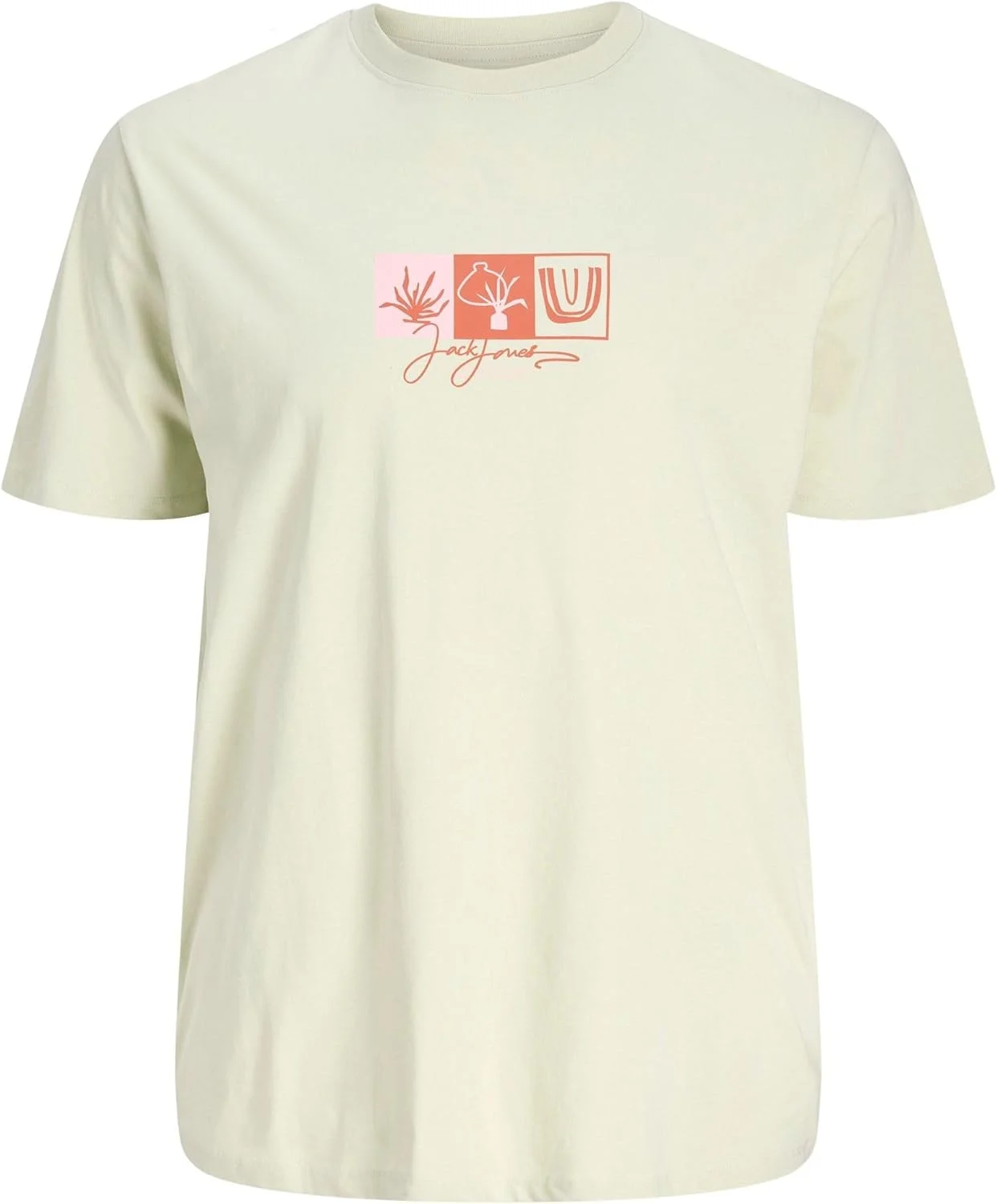 تی شرت آستین کوتاه مردانه جک اند جونز مدل Jorcanggu Front Tee Ss Crew Fst Pls (بسته 1 عددی)