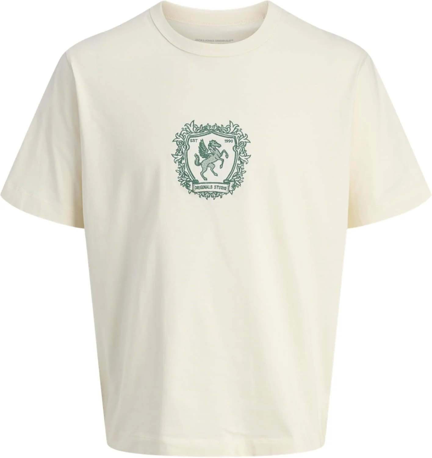 تی شرت یقه گرد مردانه جک اند جونز مدل Jorcambridge Emb Tee Ss (تک عددی)