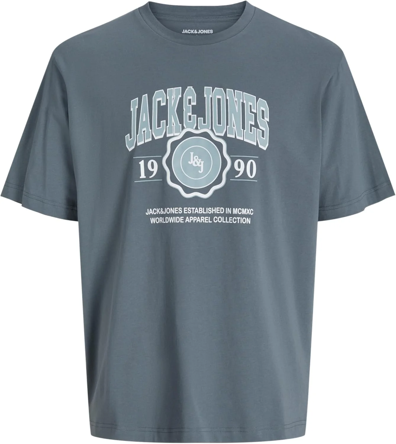 تی شرت یقه گرد مردانه جک اند جونز مدل Jjmako (تک عددی)