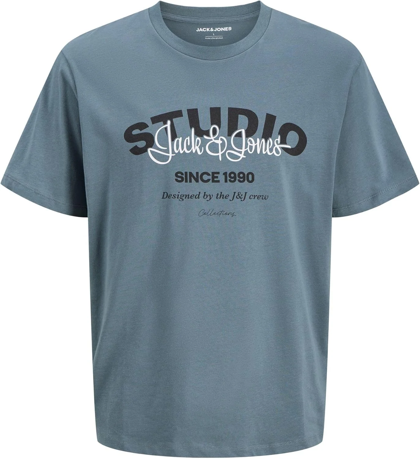 تی شرت آستین کوتاه یقه گرد مردانه جک اند جونز مدل Jjyuki (تک عددی)