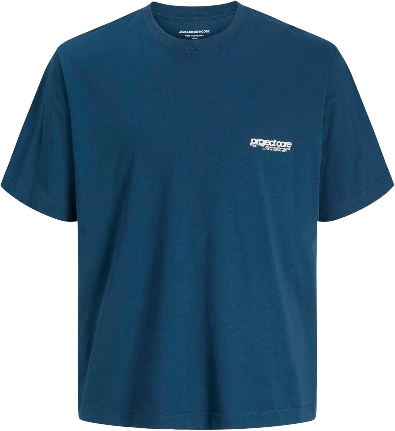 تی شرت مردانه جک اند جونز مدل Jcounion با طرح چاپی پشت آستین کوتاه