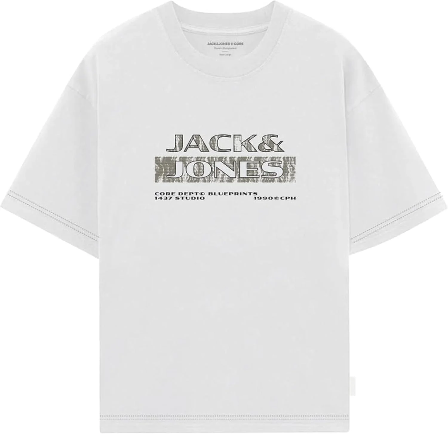 تی شرت مردانه جک اند جونز مدل Jcostance Text Tee Ss Crew Neck 3pk Mp (بسته 1 عددی)