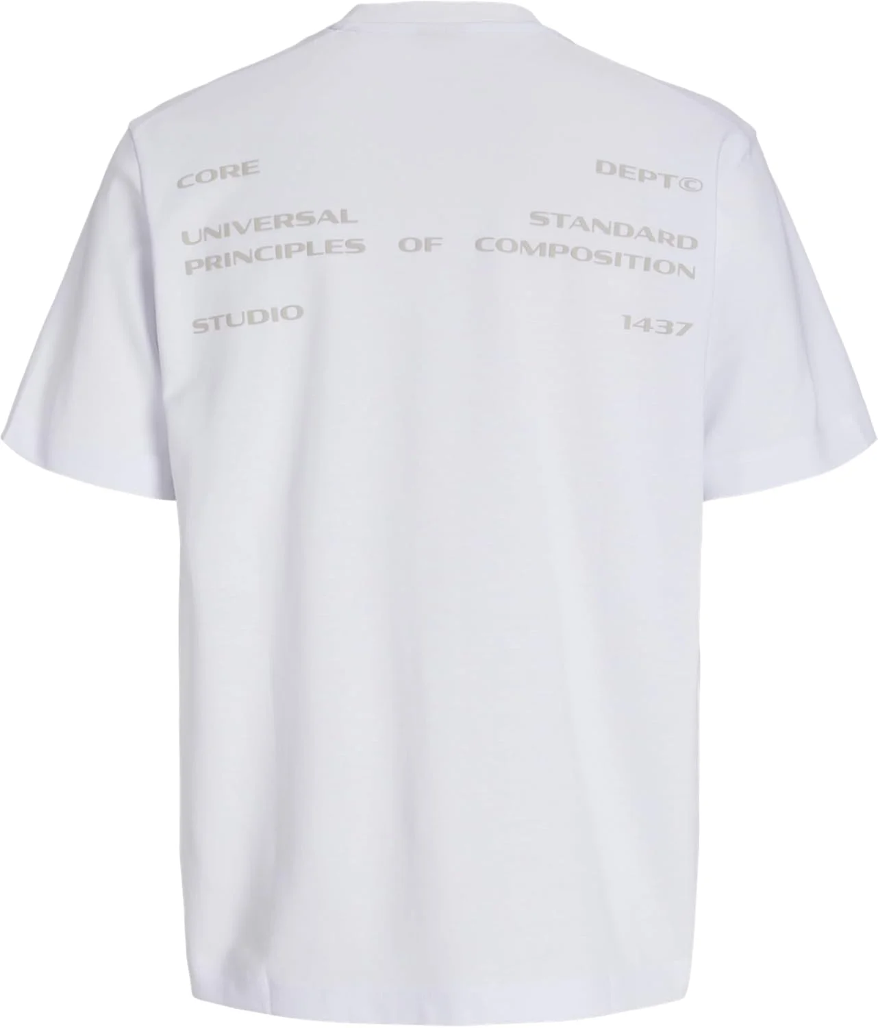 تی شرت یقه گرد مردانه جک اند جونز مدل Jcostance با طرح نوشته در پشت (تک عددی)