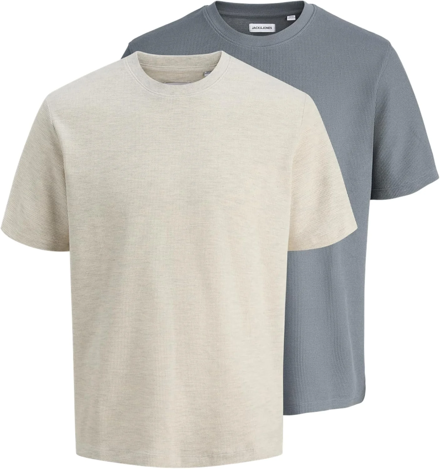 تی شرت آستین کوتاه مردانه جک اند جونز مدل Jjeaustin بسته 2 عددی