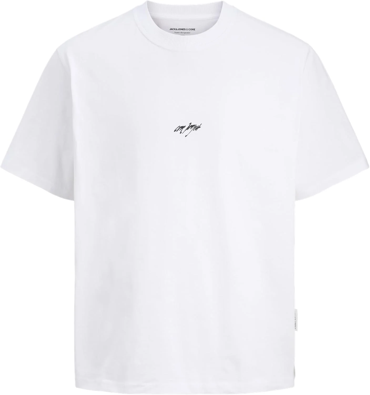 تی شرت مردانه جک اند جونز طرح عکس پشت یقه گرد آستین کوتاه (تک عددی)