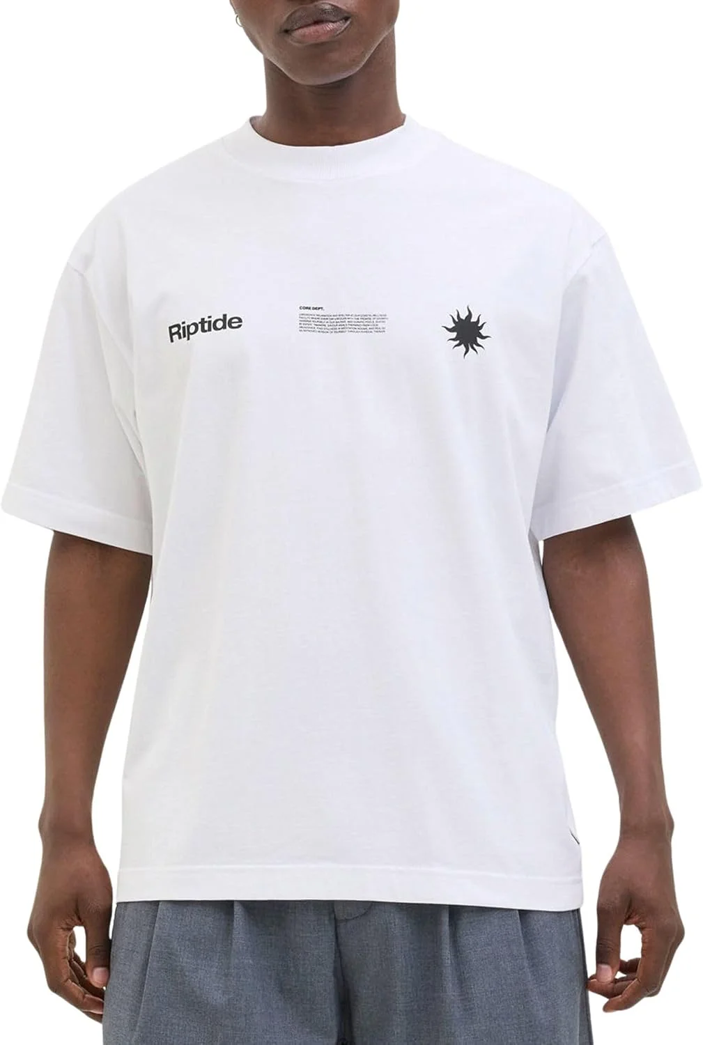 تی شرت یقه گرد مردانه جک اند جونز مدل Jcoinfinity Placement Tee Ss Crew Neck (تک بسته)