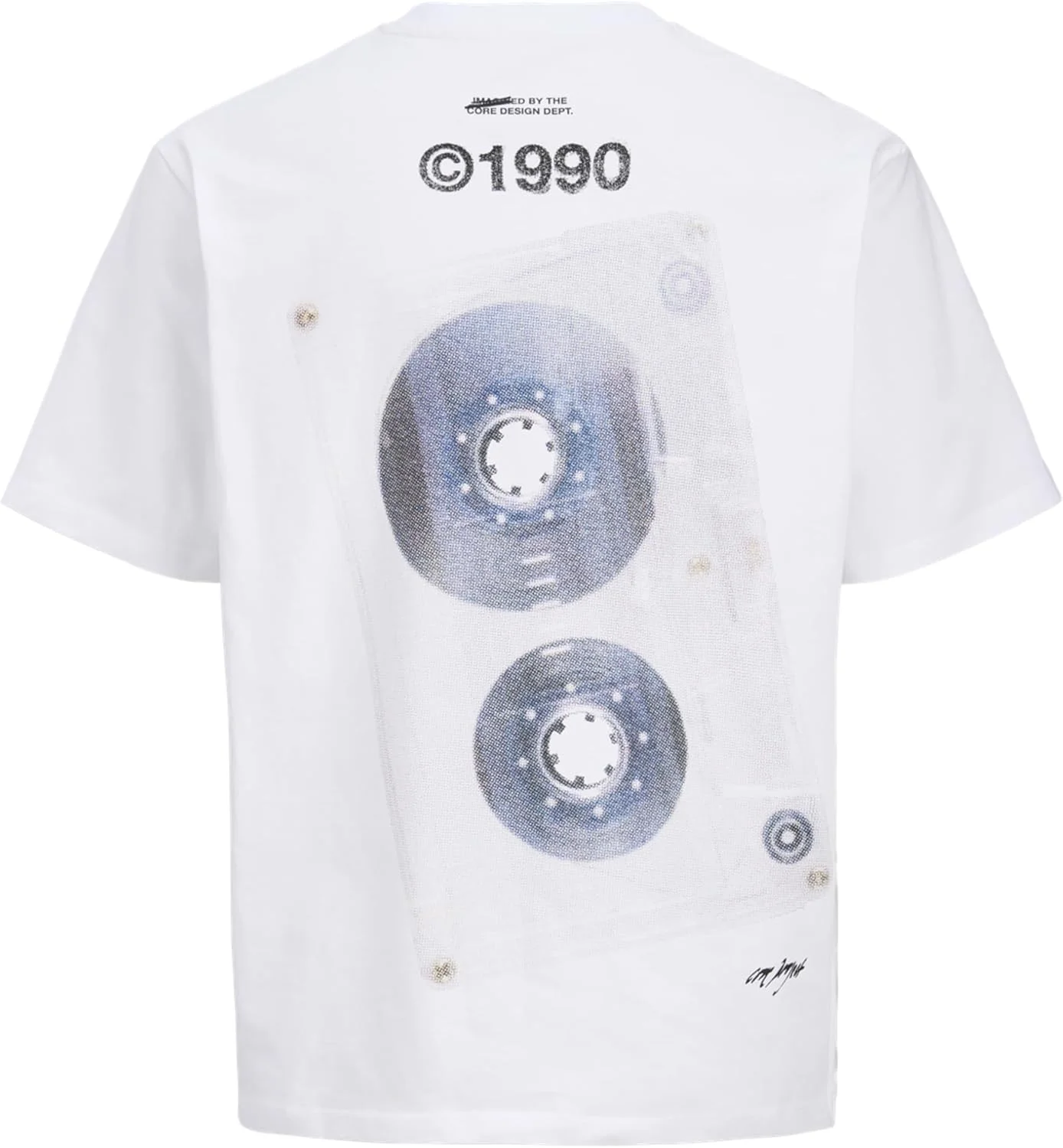 تی شرت مردانه جک اند جونز طرح عکس پشت یقه گرد آستین کوتاه (تک عددی)