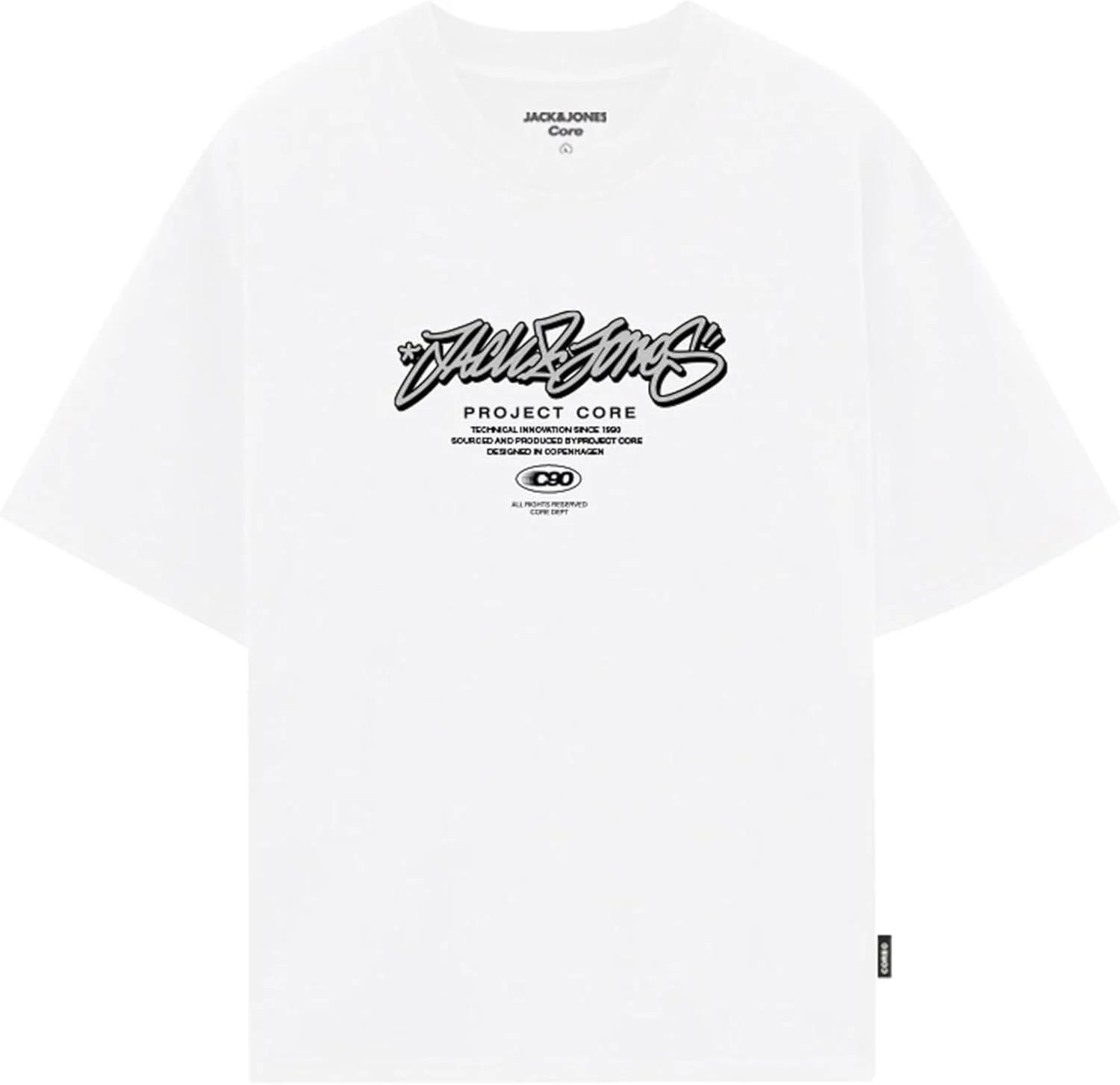 تی شرت مردانه جک اند جونز مدل Jcoscripture آستین کوتاه یقه گرد 3 عددی