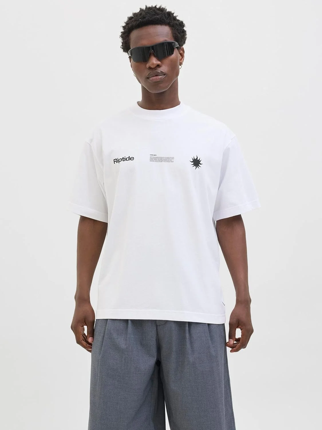 تی شرت یقه گرد مردانه جک اند جونز مدل Jcoinfinity Placement Tee Ss Crew Neck (تک بسته)