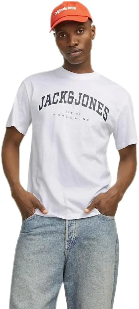 تی شرت مردانه جک اند جونز مدل Jjecaleb Varsity Tee Ss O-neck Noos