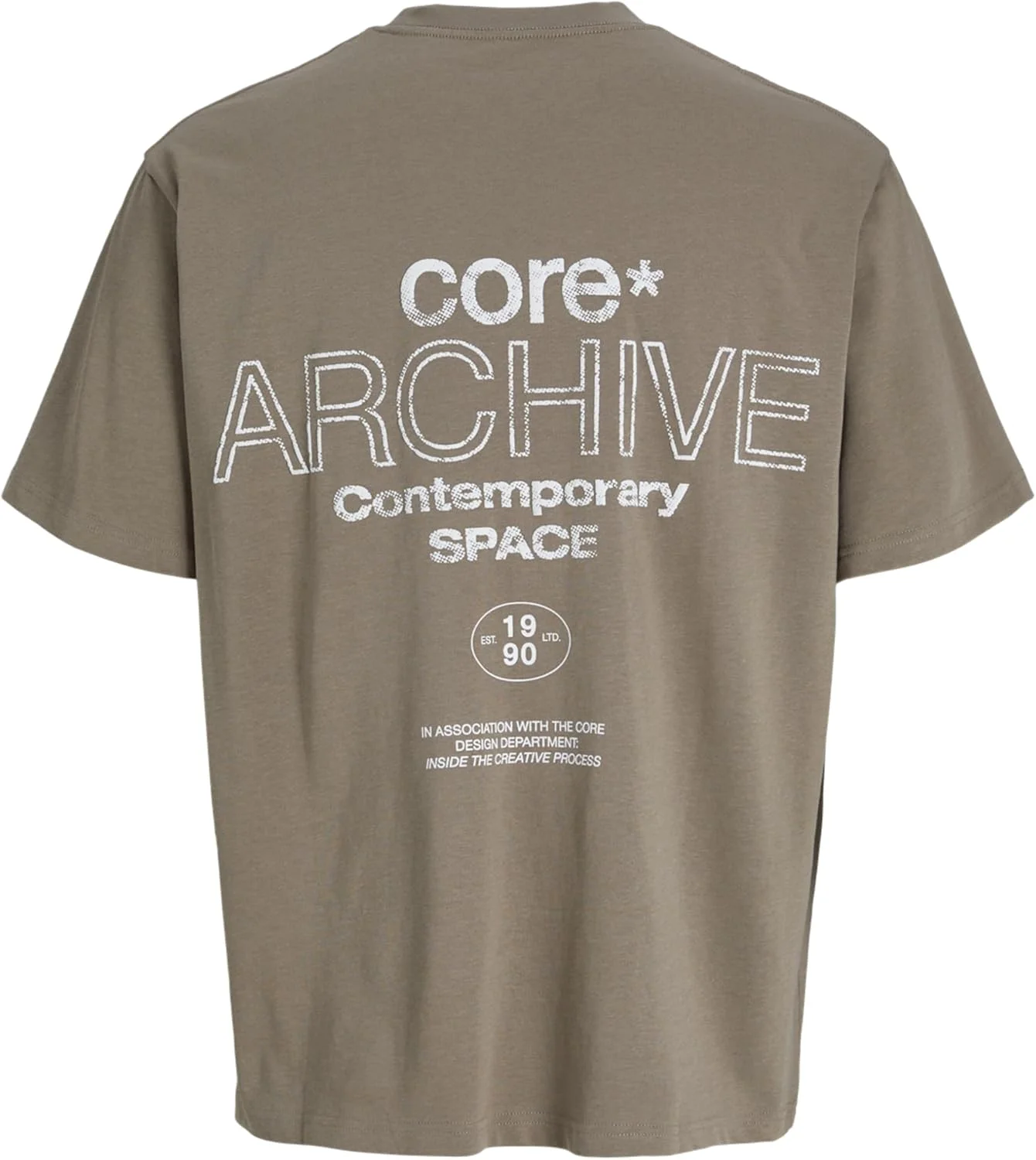 تی شرت یقه گرد مردانه جک اند جونز با طرح گرافیکی در پشت (تک عددی)