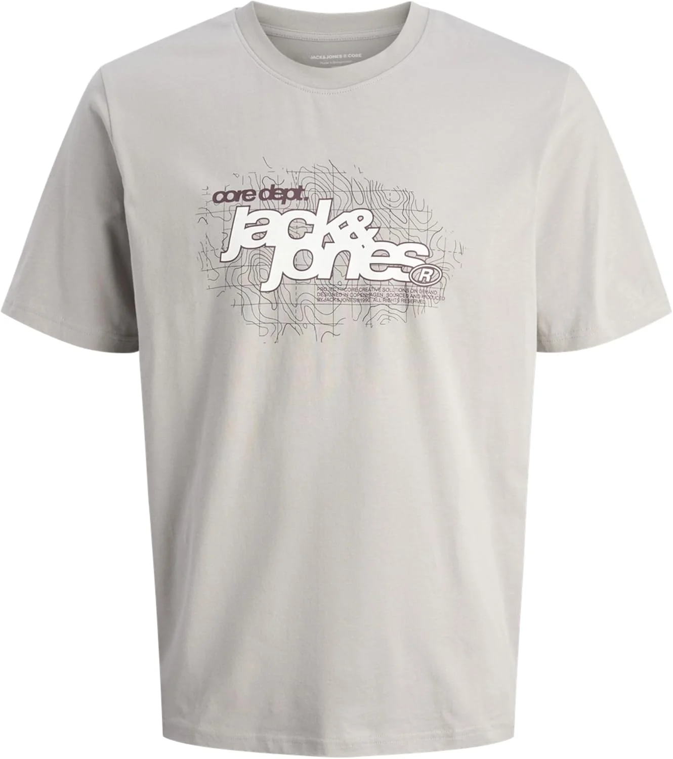 تی شرت مردانه جک اند جونز مدل Jcogrid Branding Tee Ss Crew Neck 3pk Mp (بسته 1 عددی)