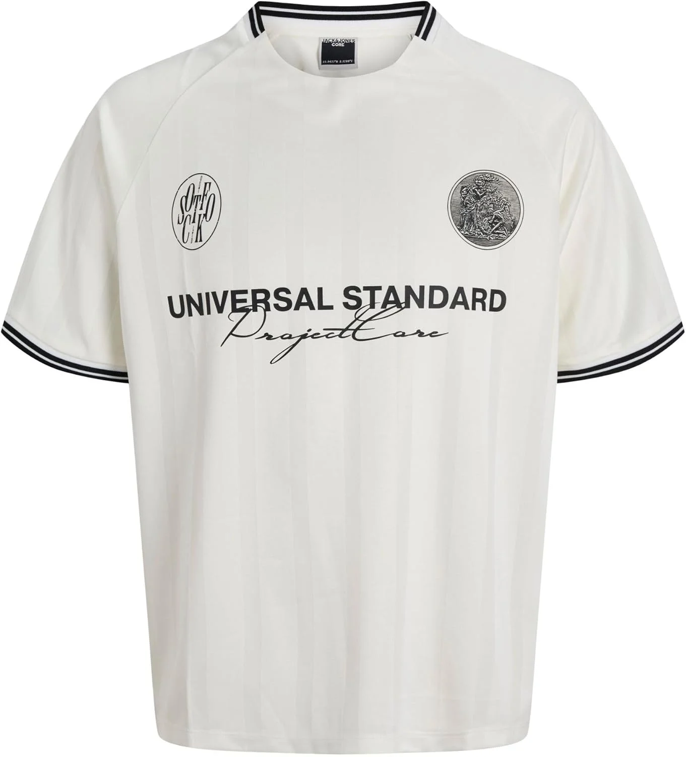 تی شرت مردانه جک اند جونز مدل Jcocover Retro Football Tee Ss Sn (بسته 1 عددی)