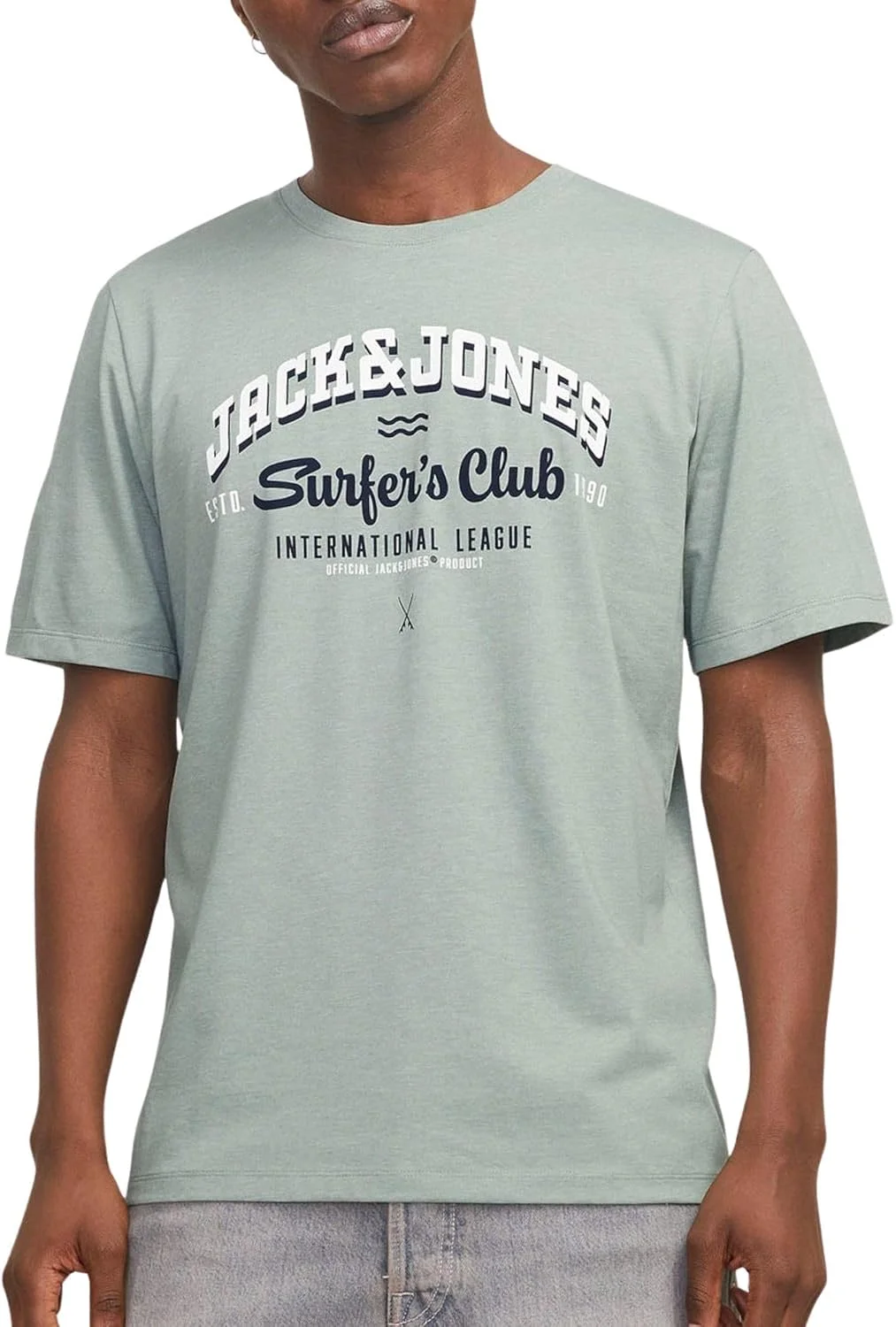 تی شرت مردانه جک اند جونز مدل JJELOGO TEE SS O-NECK 2 COL SS25 SN