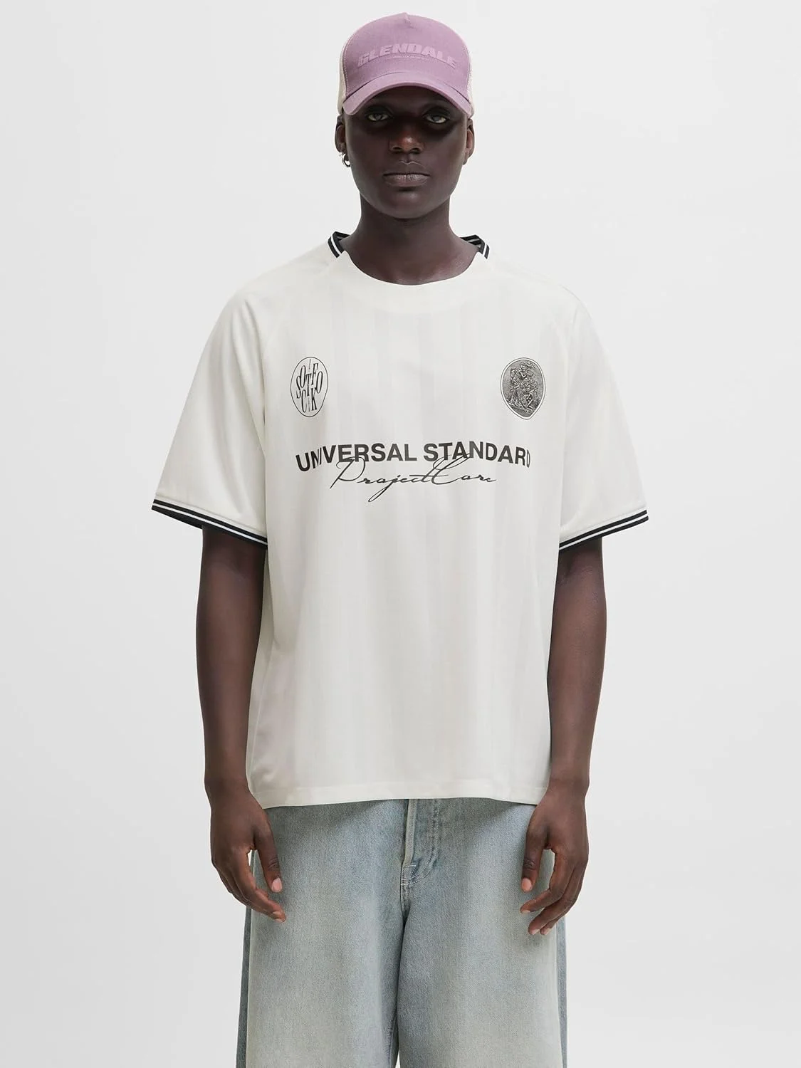 تی شرت مردانه جک اند جونز مدل Jcocover Retro Football Tee Ss Sn (بسته 1 عددی)