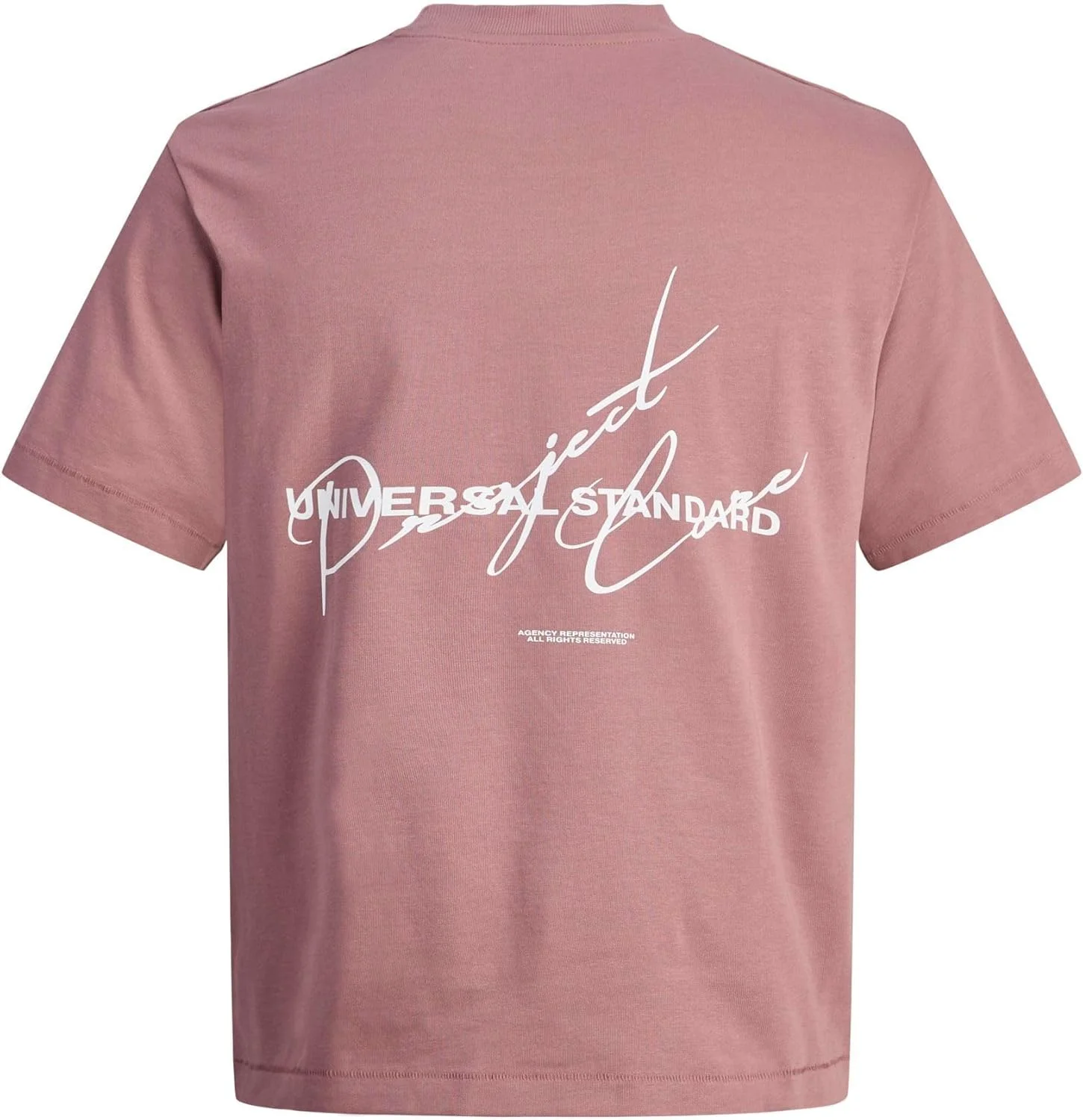 تی شرت یقه گرد مردانه جک اند جونز مدل Jcocover Script Back (تک عددی)