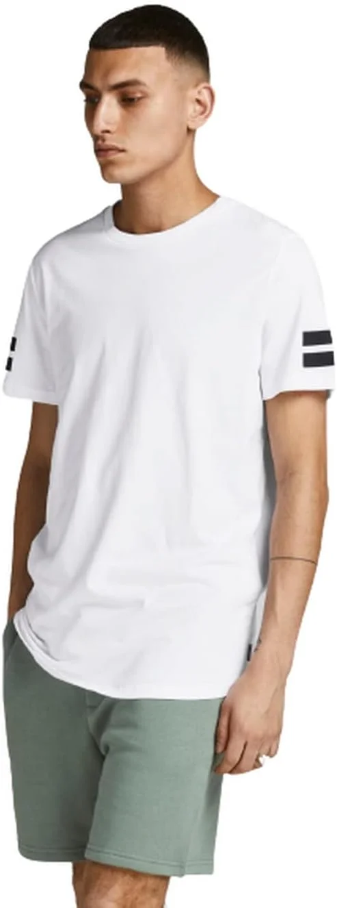 تی شرت یقه گرد ساده مردانه جک اند جونز (تک عددی)