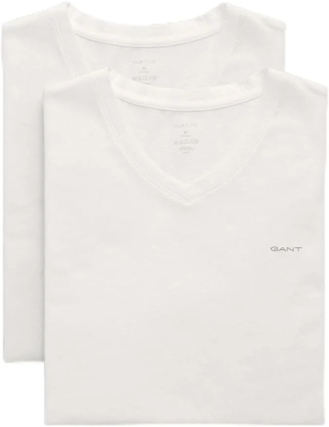 تی شرت یقه هفت مردانه GANT مدل 900002018-110 بسته 2 عددی
