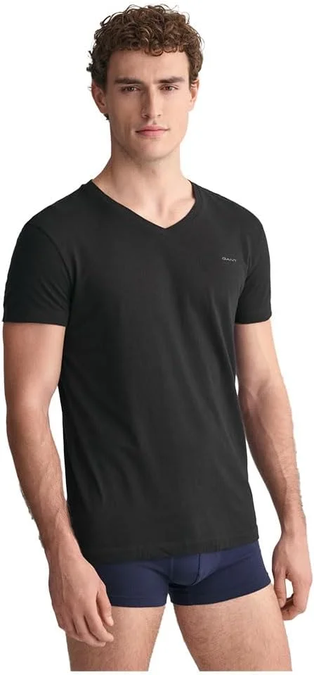 تی شرت یقه هفت مردانه GANT مدل 900002018-5 بسته 2 عددی