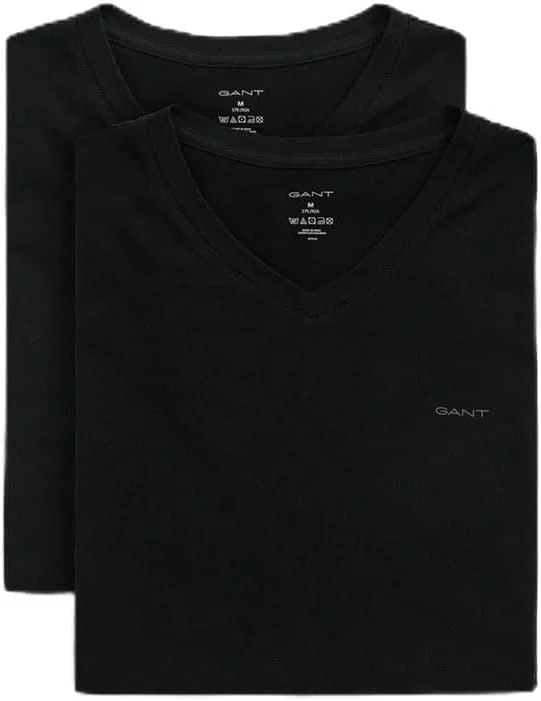 تی شرت آستین کوتاه مردانه یقه هفت GANT، بسته 2 عددی