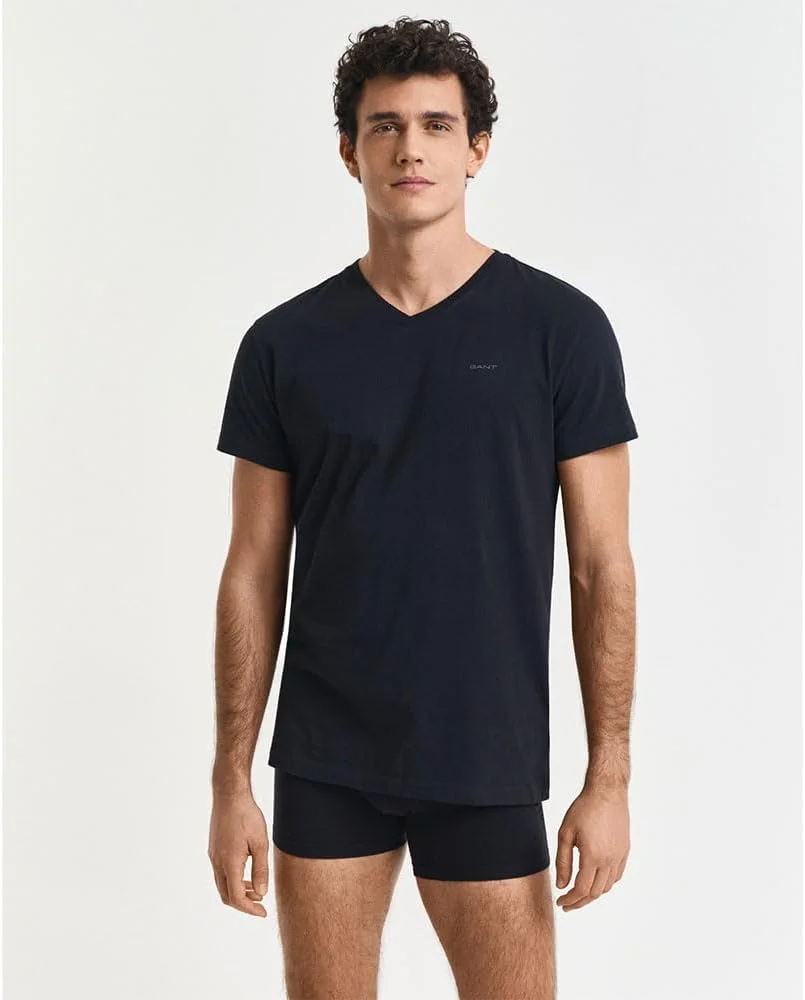 تی شرت آستین کوتاه مردانه یقه هفت GANT، بسته 2 عددی تی شرت آستین کوتاه مردانه یقه هفت GANT، بسته 2 عددی