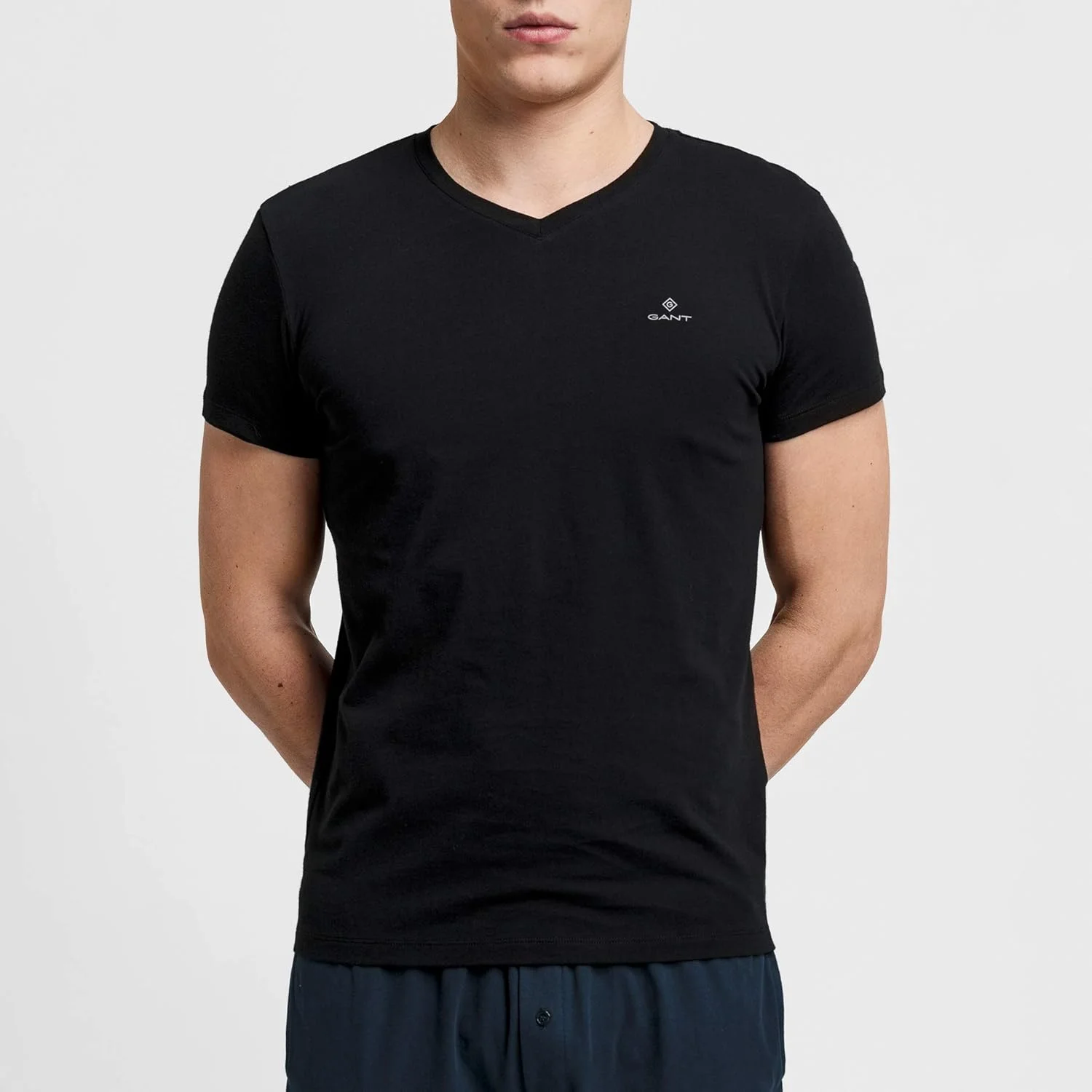 تی شرت مردانه یقه هفت GANT، بسته 2 عددی