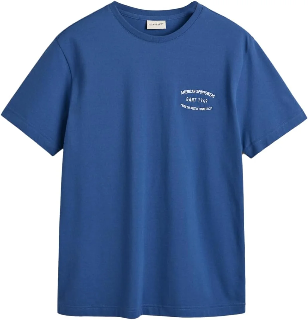 تی شرت مردانه یقه دار گرافیکی GANT